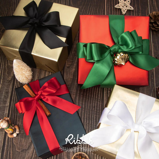 10018 ( 5 pcs ) 1 inch Red Satten Ribbon