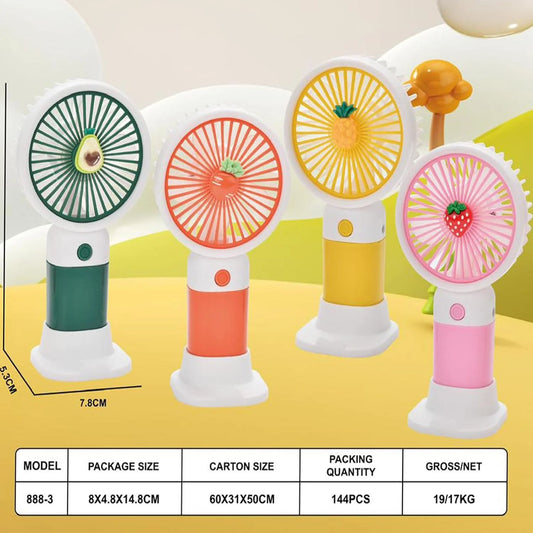 20091 Portable Mini Fan – Rechargeable Hand Fan, Handheld fan, Lightweight Design {Random Color}