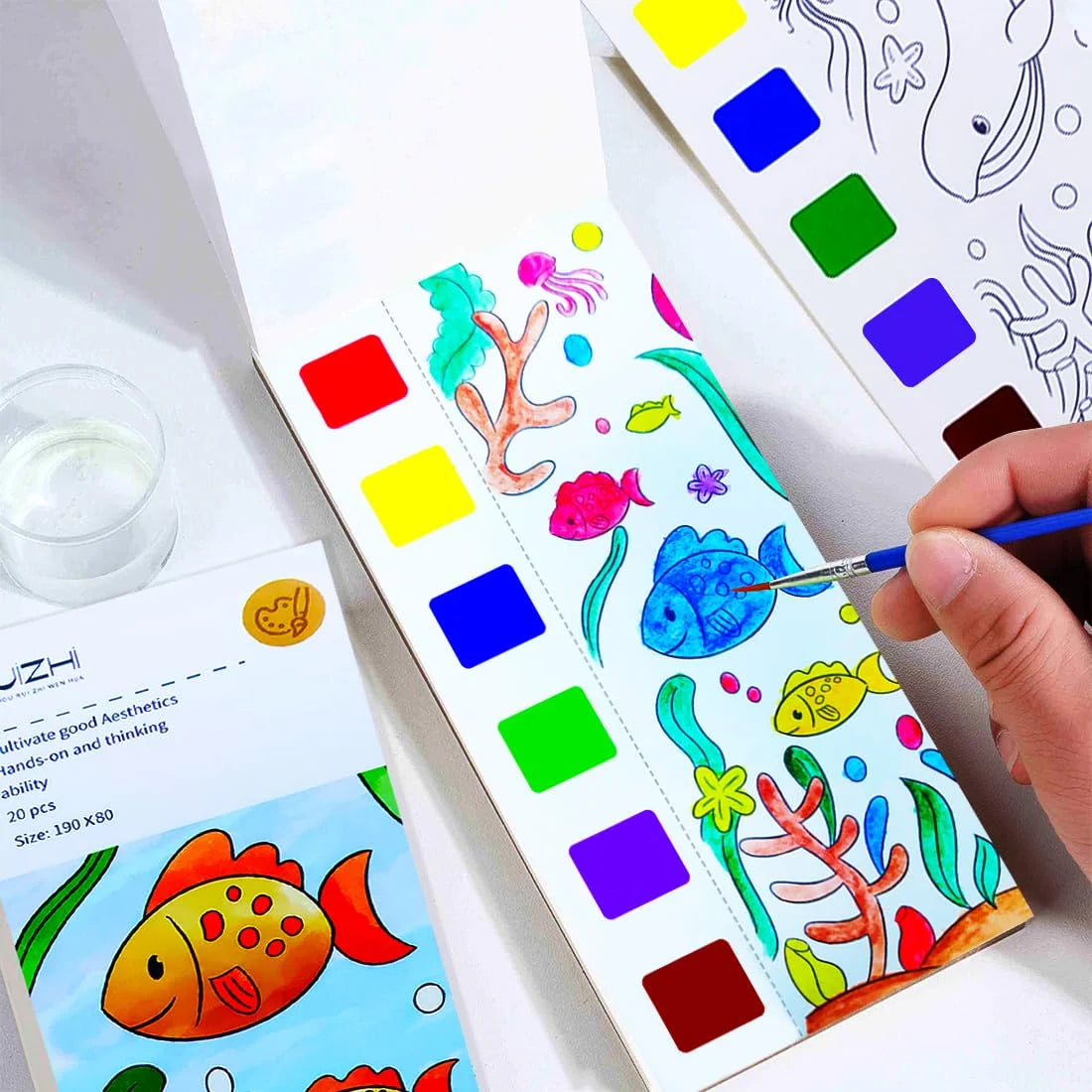 8522 12 pages per book water colouring book
