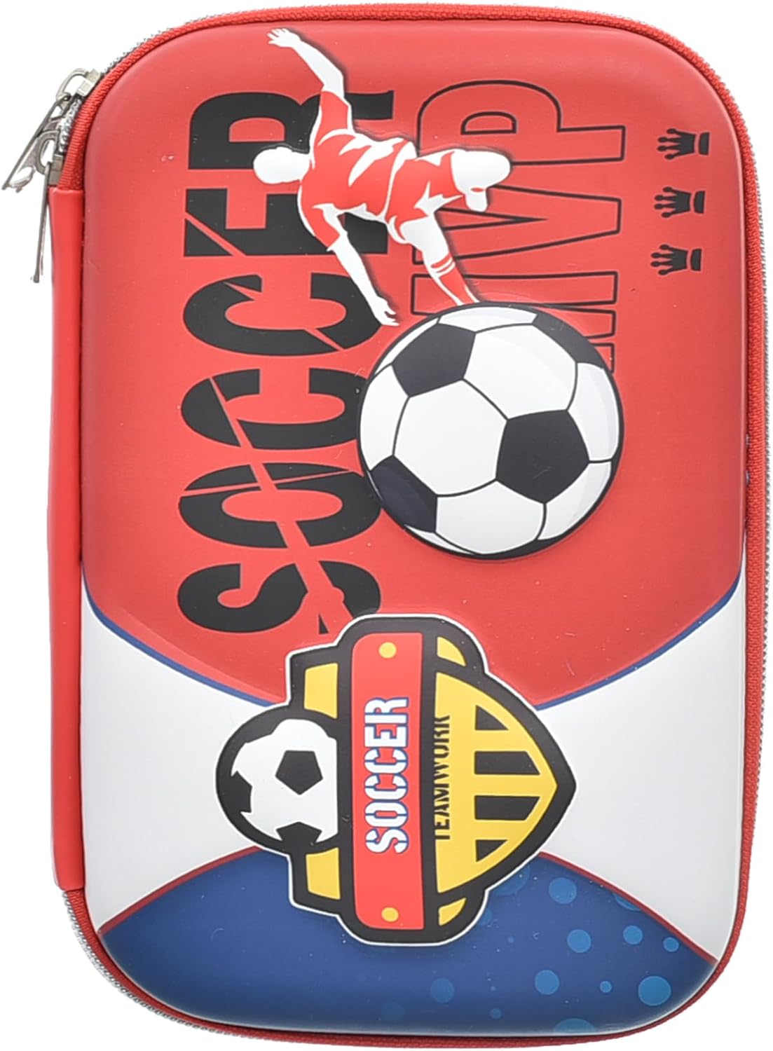 51098 Pencil Pouch for Kids Large Capacity Soccer Design Pencil Box Case for Boys {Random Design}