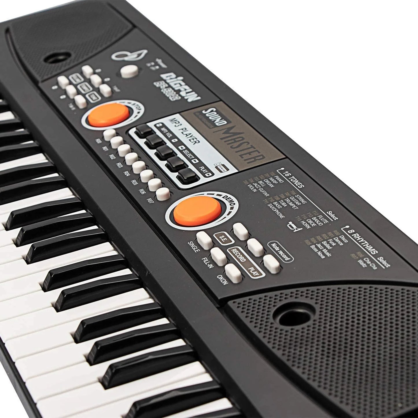 BF-530A1 37-Keys Bigfun Electronic Piano with Microphone, USB MP3 Play Function (Black)