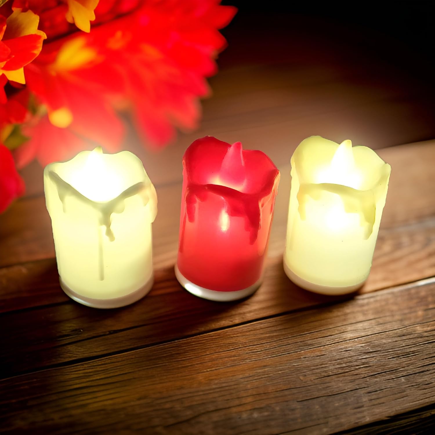 20900 Salvus APP SOLUTIONS Illuminate Every Occasion: LED Tea Light Candles - Battery Operated, Smokeless, Perfect for Home Decor, Birthdays, and Festivals (Pack of 24)