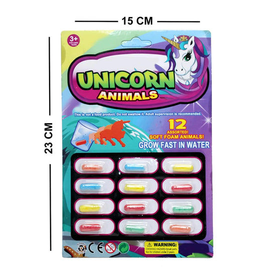 H-A1- 12 Different Shape Magic Foam Mix Animal Capsules Creatures Grow in Water Soft Perfect Activity for Kids