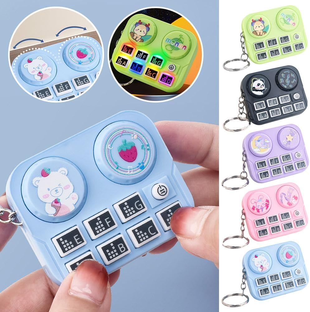20506 Mini Animal Dj Keychain, Musical Instrument Keychains ,Cute Cartoon Pattern Key chain Keyring {Random Color}