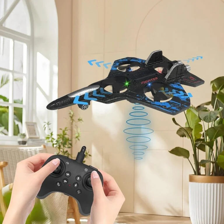 H36 Star Fighter RC Plane, 2.4G Remote Control flying Airplane Toy with LED Lights, 360° Tumbling