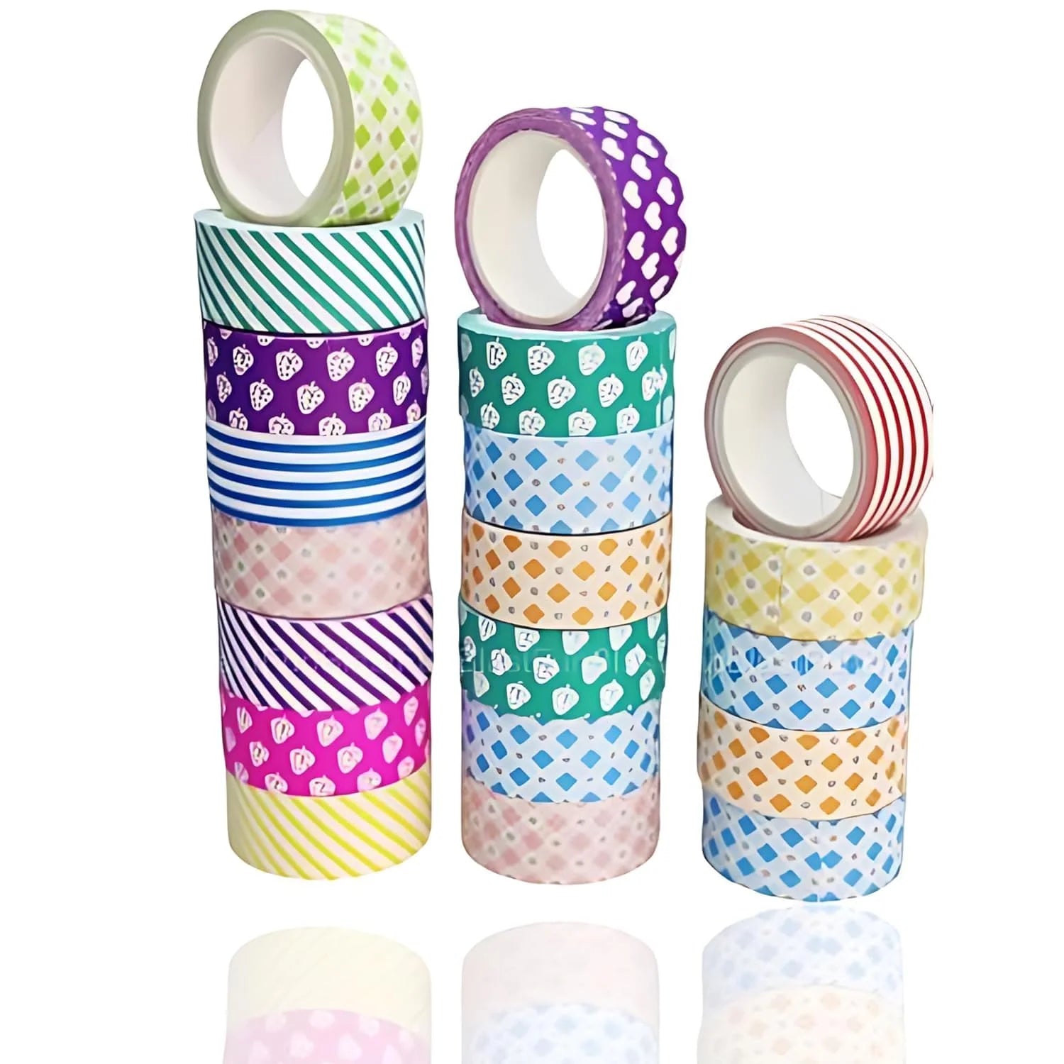 11310 {10 Pcs} Paper Tape Rolls for Decorative Gift Peking {Multicolor}
