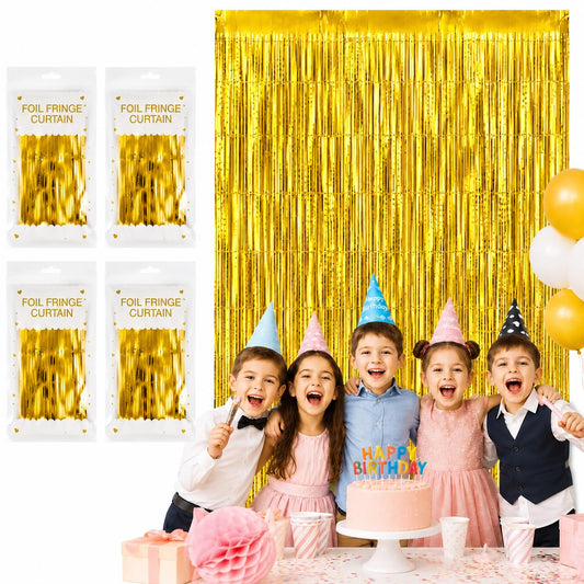 21162 Foil Fringe Curtain  for Birthday Decoration | Metallic Tinsel Backdrop Curtains for Party, Baby Shower, Anniversary, Wedding & Photo Booth  Decoration