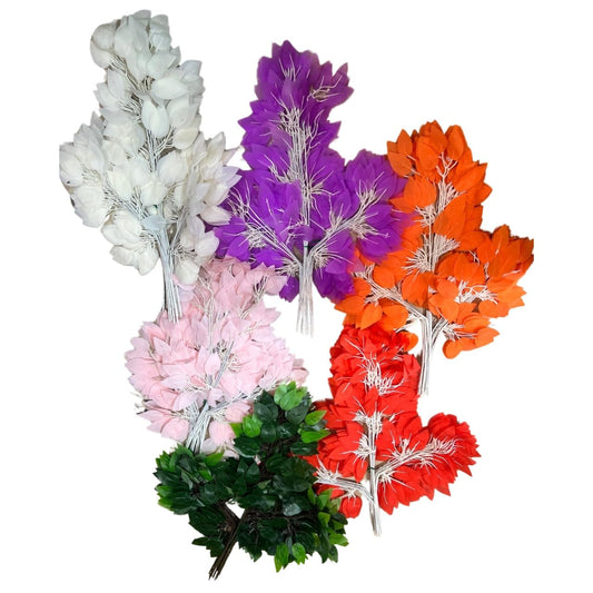 20968 (pack of 12)Artificial Ficus Leaves ficus Plant Leaves, Plants for Pot/vase, Home/Office Decor, Gift, Craft, Hanging Artificial Flowers