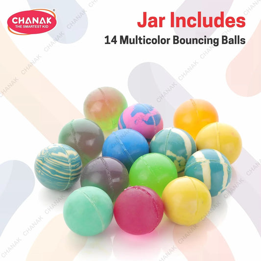 10675 Crazy Bouncing Balls, 24 Bouncing Balls in Card for Kids, Colorful Crazy Balls for Kids
