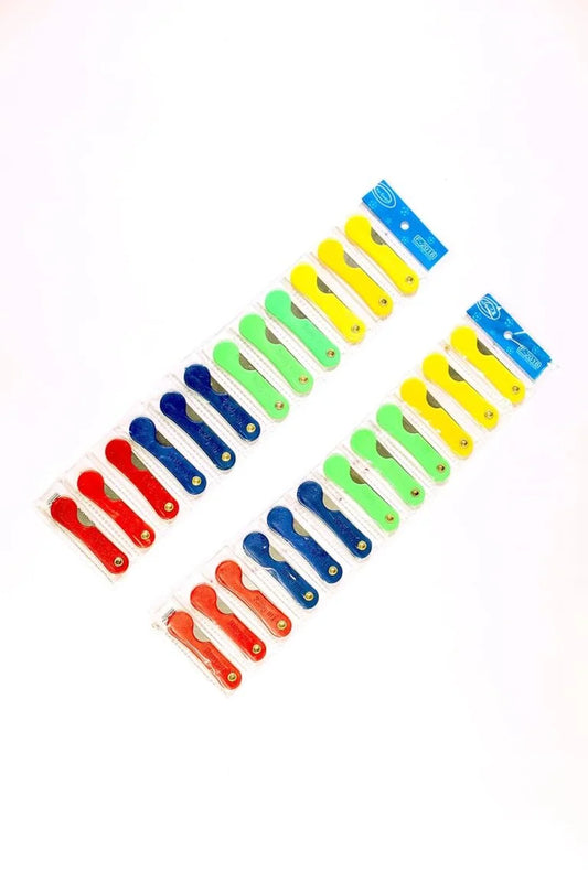10297 Student Paper Cutter Knife Stationery Knife Use Keep in Pocket Handbag Purse (12 pcs)