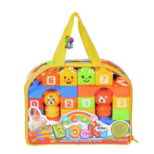 LM-688-1 Kagofit Big Size Blocks Set in Bag(Multicolour)- 30 Pieces