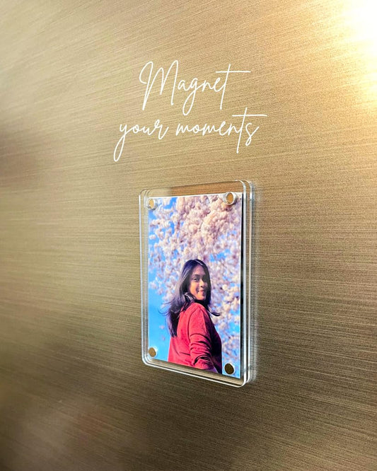 20569 Customized / Personalized Fridge Magnet Frames, Fridge Magnet with Photo, Mini Picture Frames | Perfect for Polaroid Photos, Instant Camera Prints, and Gifting