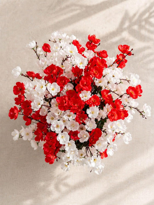 21088 Artificial Flowers Cherry Blossom Flower Bunch (Muticolor)