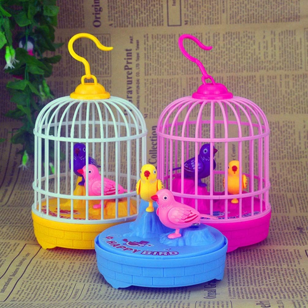 6660 Repeating parrot Toy Chirping Bird in Cage