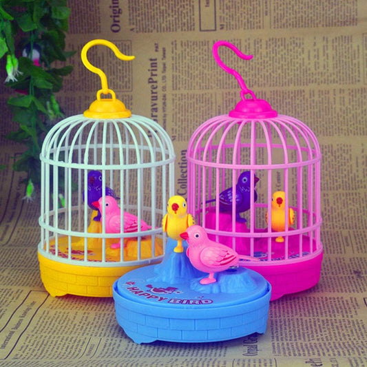 6660 Repeating parrot Toy Chirping Bird in Cage