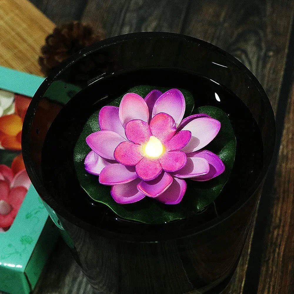 3015 (6 pcs) Smokeless Lotus Flowers Sensor Led Candles