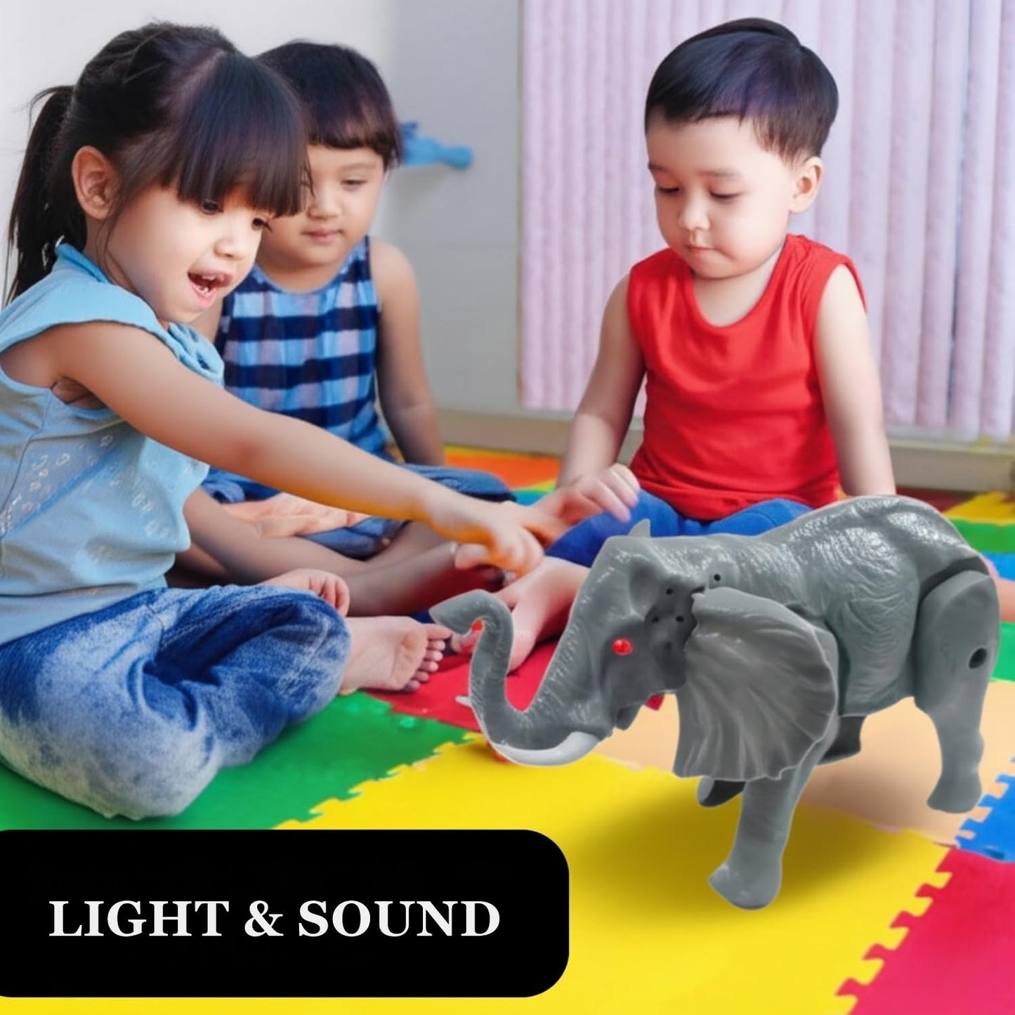 DW-002 Kid’s Musical and Walking Elephant Battery Operated Toy