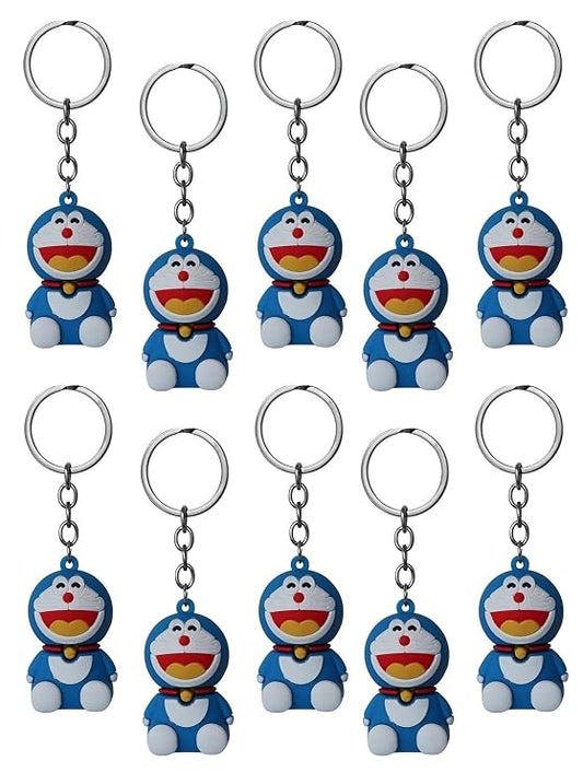 20881 {Pack of 12 } Doramon Cartoon Key Chain Set For Kids Boys Girls Keychain Birthday Return Gifts