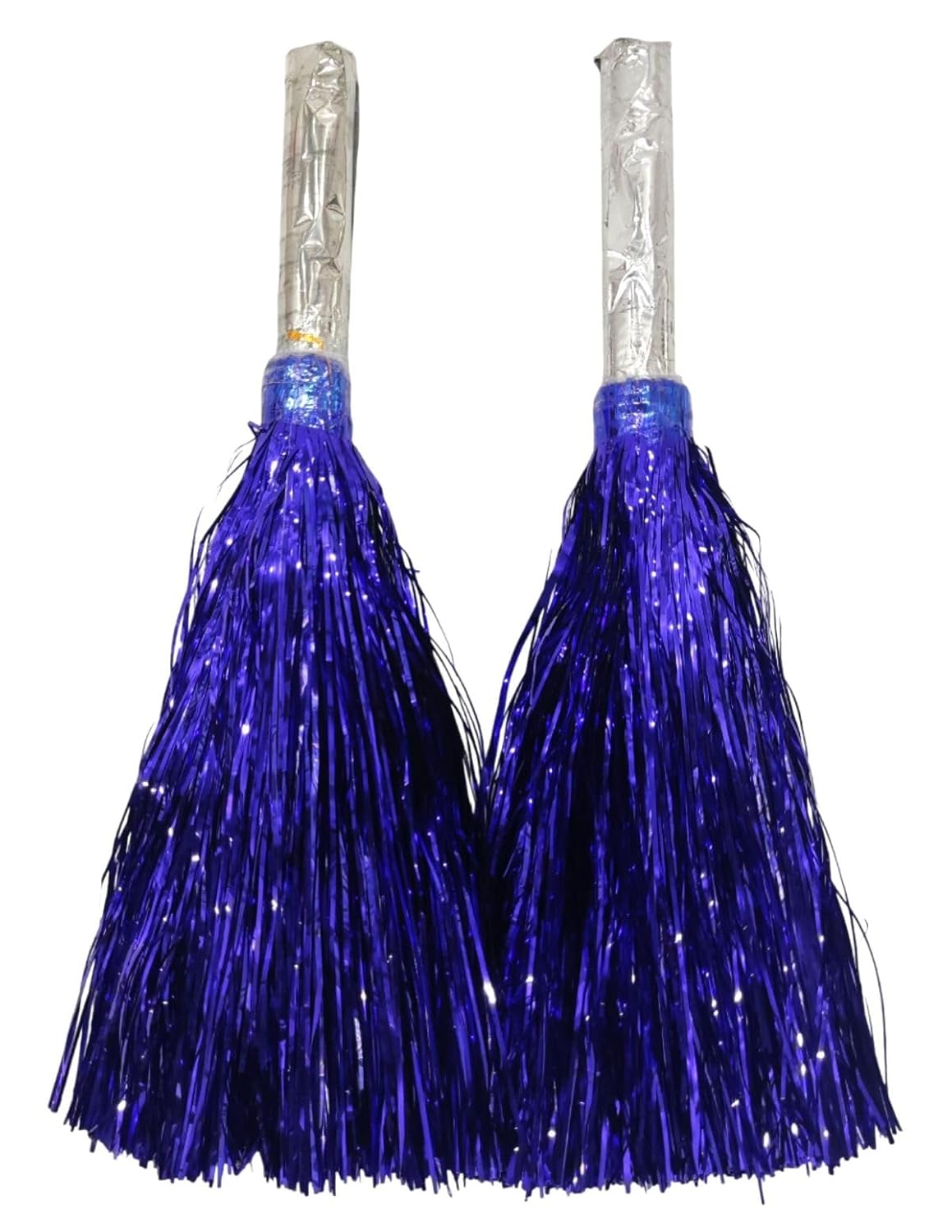 20203 Multicolour Pom Pom with Stick, Cheer Girls Pom Pom for School Annual Day {1 pair}