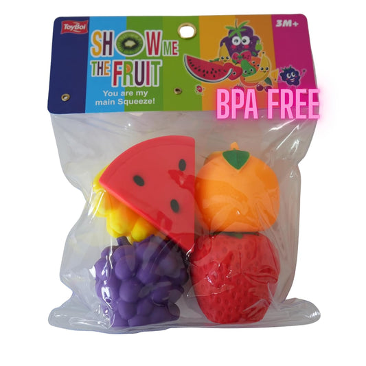 SPV 067 Fruit Toys for Kids | Soft Squishy Sensory Food Toy Set for Babies 6–24 Months | Educational Fine Motor Skill Fruits & Vegetables Playset for Boys & Girls