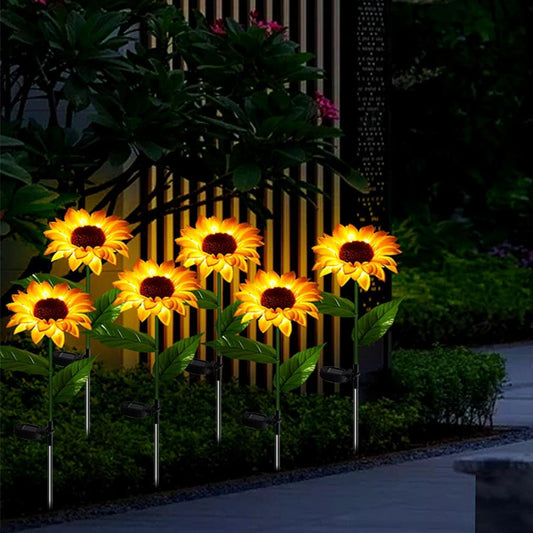 20308 Led Solar Sunflower/Light Flower for Garden/Garden Solar Flower for Outdoor Pack of 1