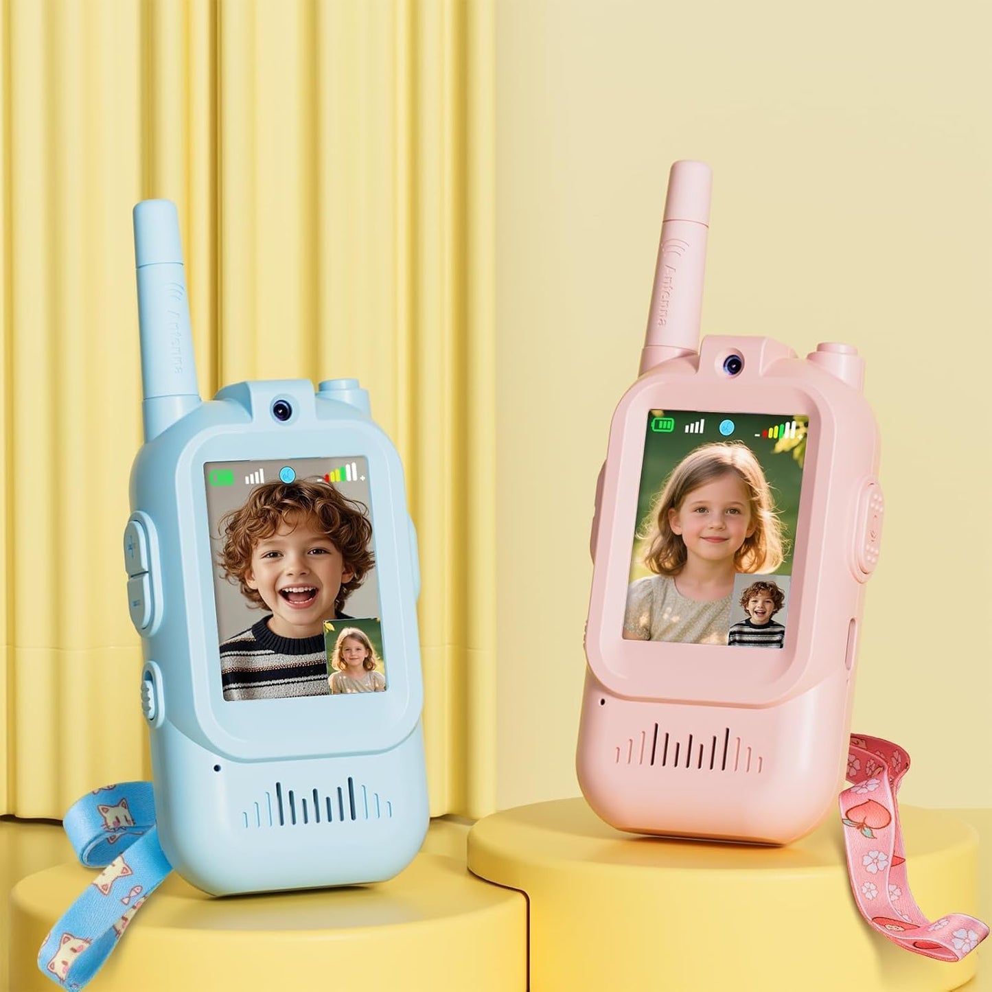 20379 Walkie Talkie for Kids with Video: Rechargeable Toddler Toys with HD Camera & Voice Changer, 2 Phones, Long Range Gift Toys for Boy & Girl