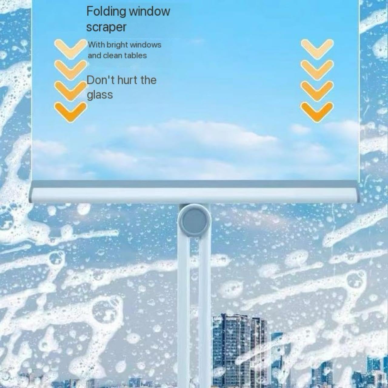 10505 Foldable 360° Rotatable Window Wiper, Squeegee Silicone Cleaner Tool Suitable for Tile, Walls, Mirror