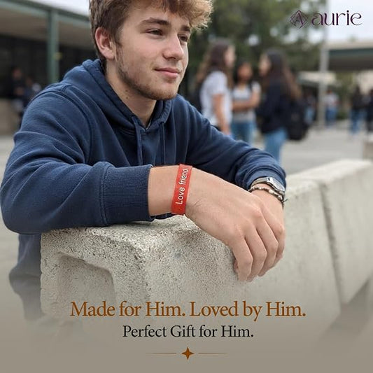 20818 {90 Pcs} Red Silicone Friendship Bands for Kids, Girls & Boys | Motivational Printed Wristbands | Stretchable Rubber Bracelets