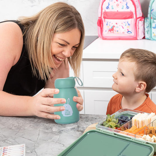 20624 {330ml} Little Print Glass Water Bottle – Leak-Proof, BPA-Free, Food-Grade Silicone, Easy to Carry | Multicolor