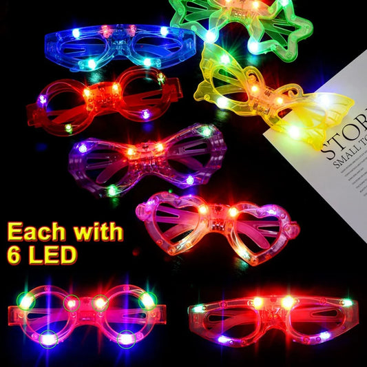 20117 Flashing LED Light Up Goggles Glasses Toy Party Blinking LED Light Glasses Party Sunglasses Flashing Light Up Goggles/Glasses for Kids