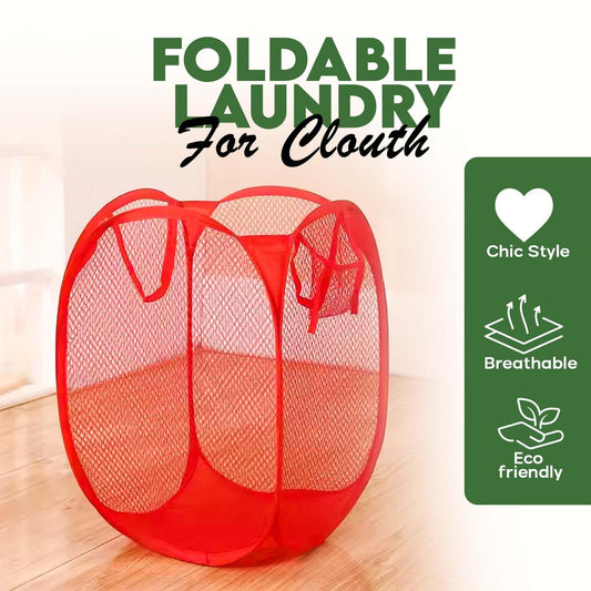 20561 Mesh Laundry Basket| Portable Laundry Bag With Handles |Netted Lightweight Laundry Bag for Home {Multicolor}