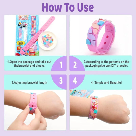 10312 Dots Bracelet Kids, Building Blocks Bracelets, DIY Creative Bracelet Making Kit, Friendship Bracelets 29 pcs