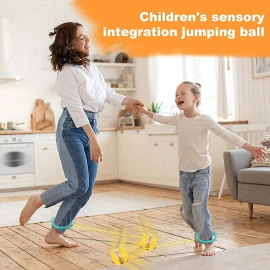 10723 Kids’ Rope Ankle Skip Ball with Light Flashing Flexible Sports Toy, Safe Fitness Toy, Skip Balls for Girls Boys