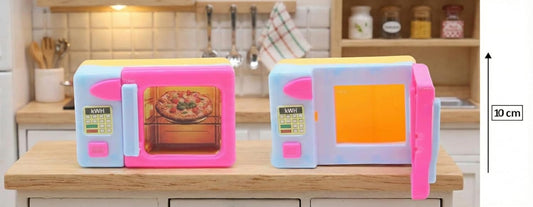 10572 Toy's 4-in-1 Mini Kitchen Appliances Play Set, Includes 15cm Refrigerator, Microwave, Water Dispenser & Shopping Cart with Fruits