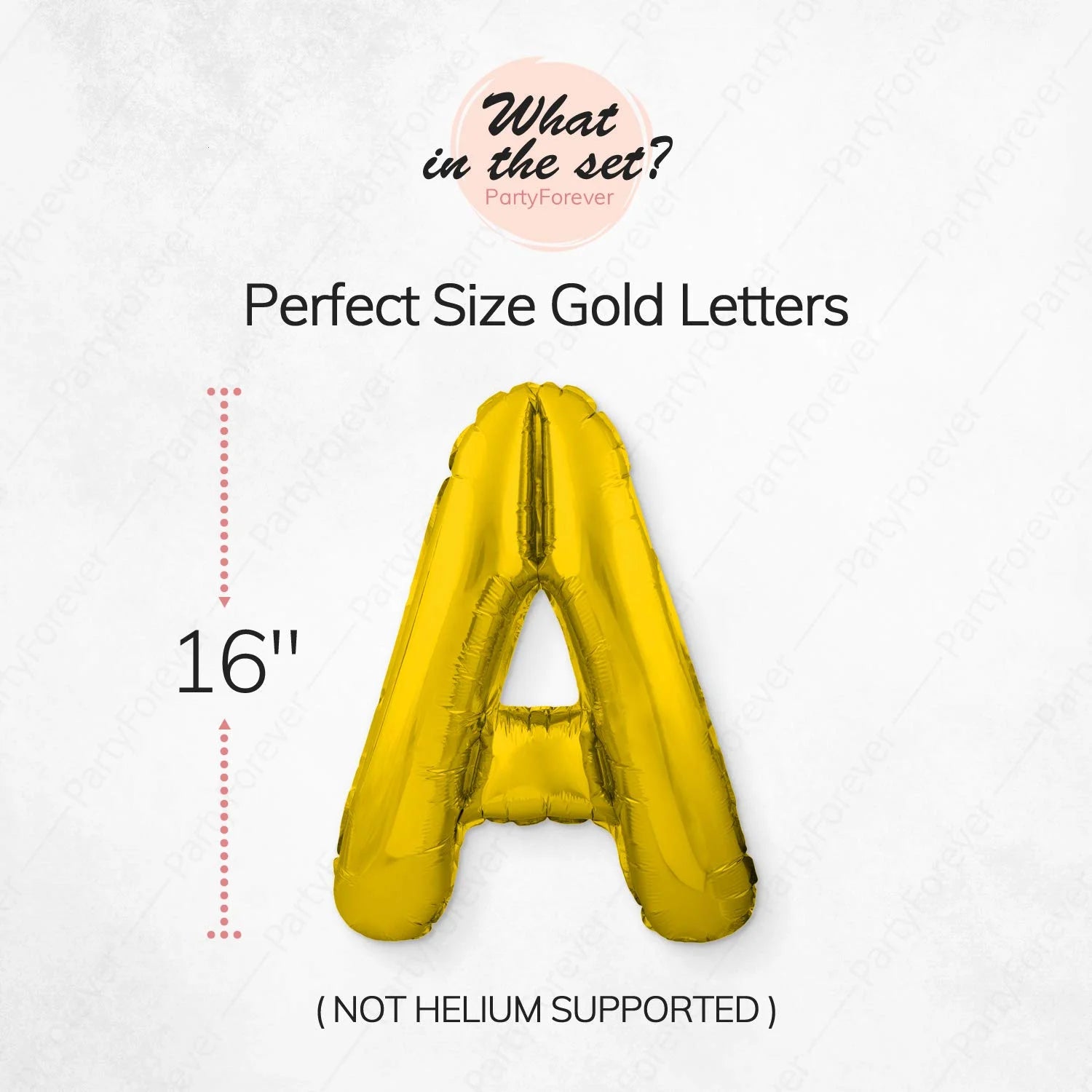 9005 – (10 pcs) A Gold Letter Foil Balloon