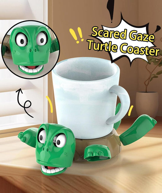 7818 Turtle Cup Holder,Turtle Coaster with Funny Expression, Cup Holder with Liftable Limbs & Expressive Face for Turtles,Tortoise Lover Gag Gifts Home Decor   (Green)