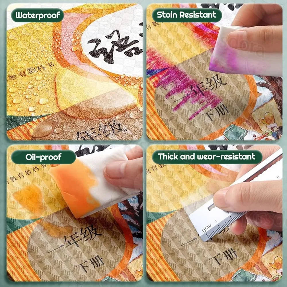 10353 A4 Transparent (47 x 37cm) Book Covers, Reusable Book Covers Waterproof (10 pcs)