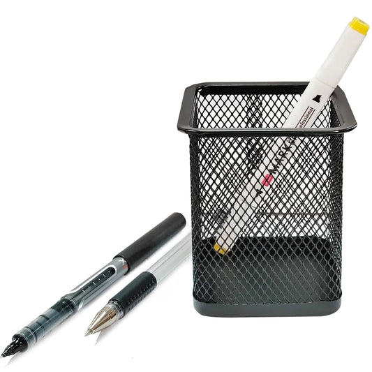 010512 Pen holder Iron art hollowed out desktop storage bucket simple student stationery