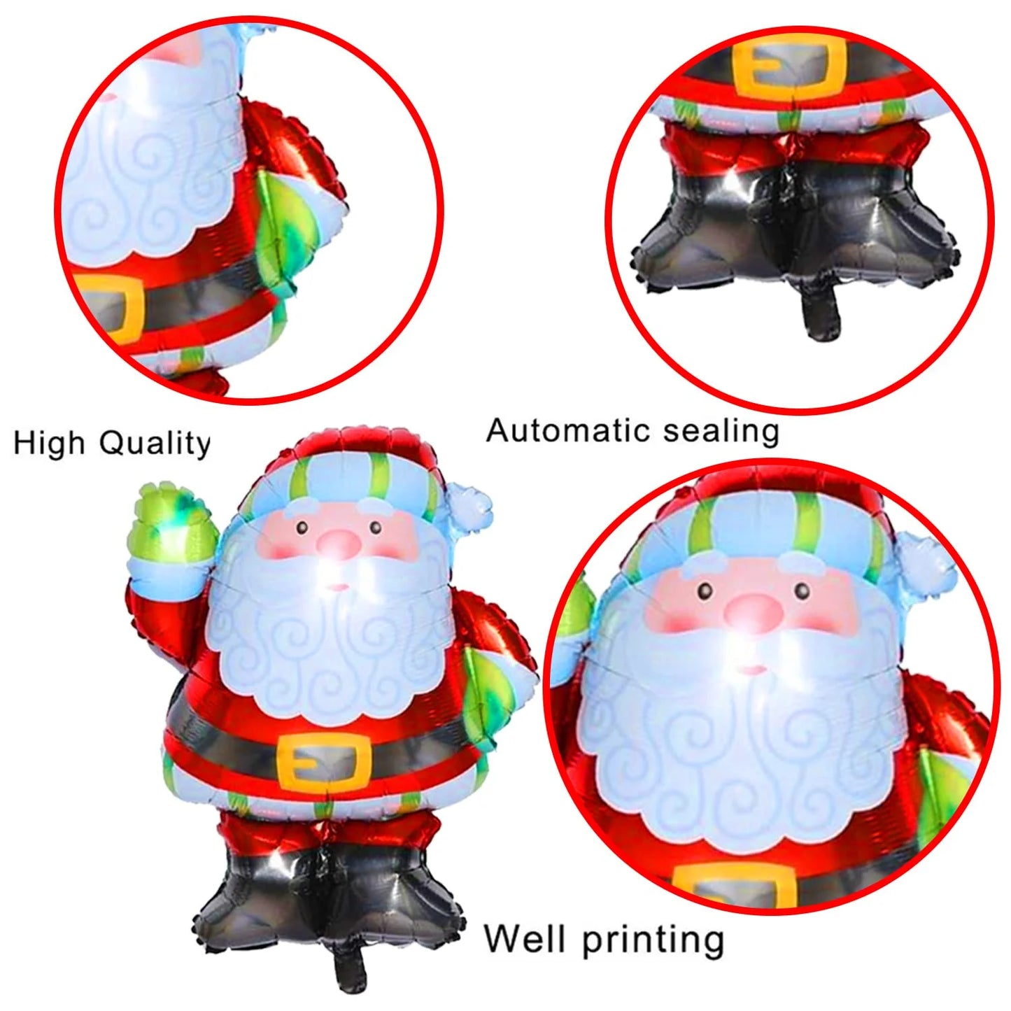 10041 Christmas Santa Foil Balloon Xmas Party Decor size 24*49 cm