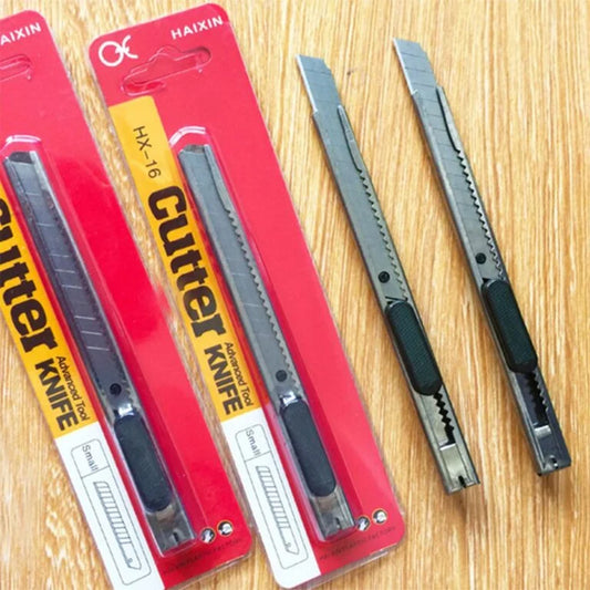 10299 (6 pcs) Metal Small Portable Utility Knife Cutting Paper Wallpaper Knife Office Stationery