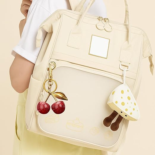 20350 Cherry Bag Charm purse charms Keychain- car cherry accessories keychain gifts for women, Golden, Small