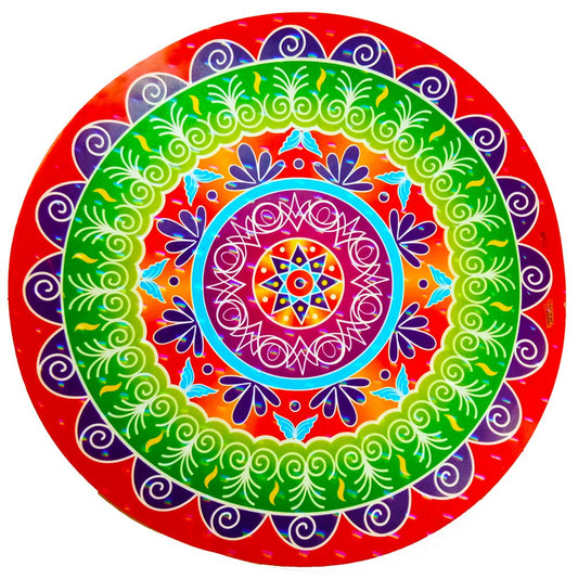 20424 { 5pcs } Multicolor Rangoli Floor Stickers Diwali Rangoli Stickers PVC Vinyl Wall Sticker Shubh Deepawali Sticker