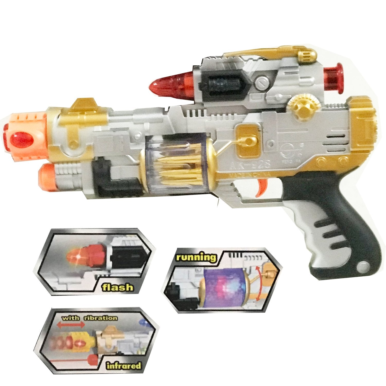 CF-927 Space Toy Gun with Laser Sound Gun with Flashing Lights