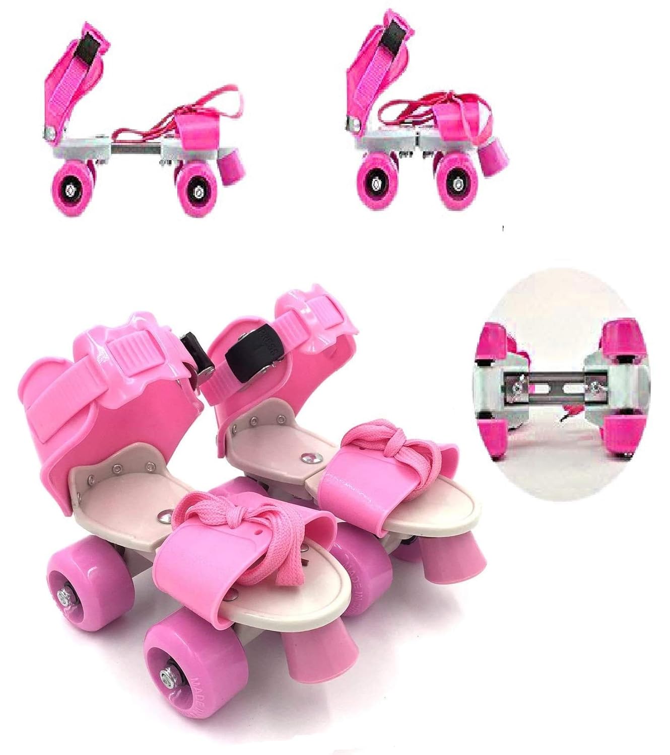 10549 Roller Shoes Roller Skates Shoes Girls Boys Wheel Shoes Kids Wheel … Scale Sports Adjustable Quad Roller Skates for Kids (Multi colour)