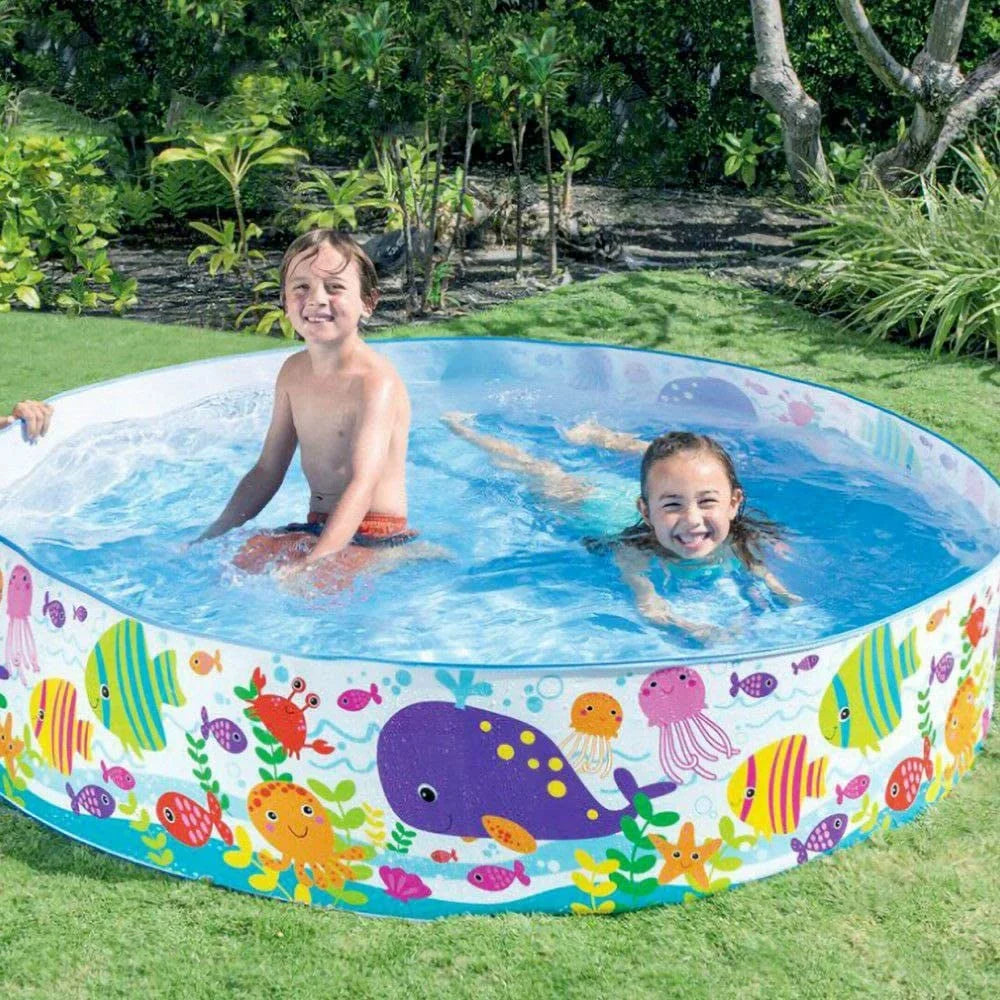 58477 Intex Fun Swimming Pool- 4 Feet,Multi