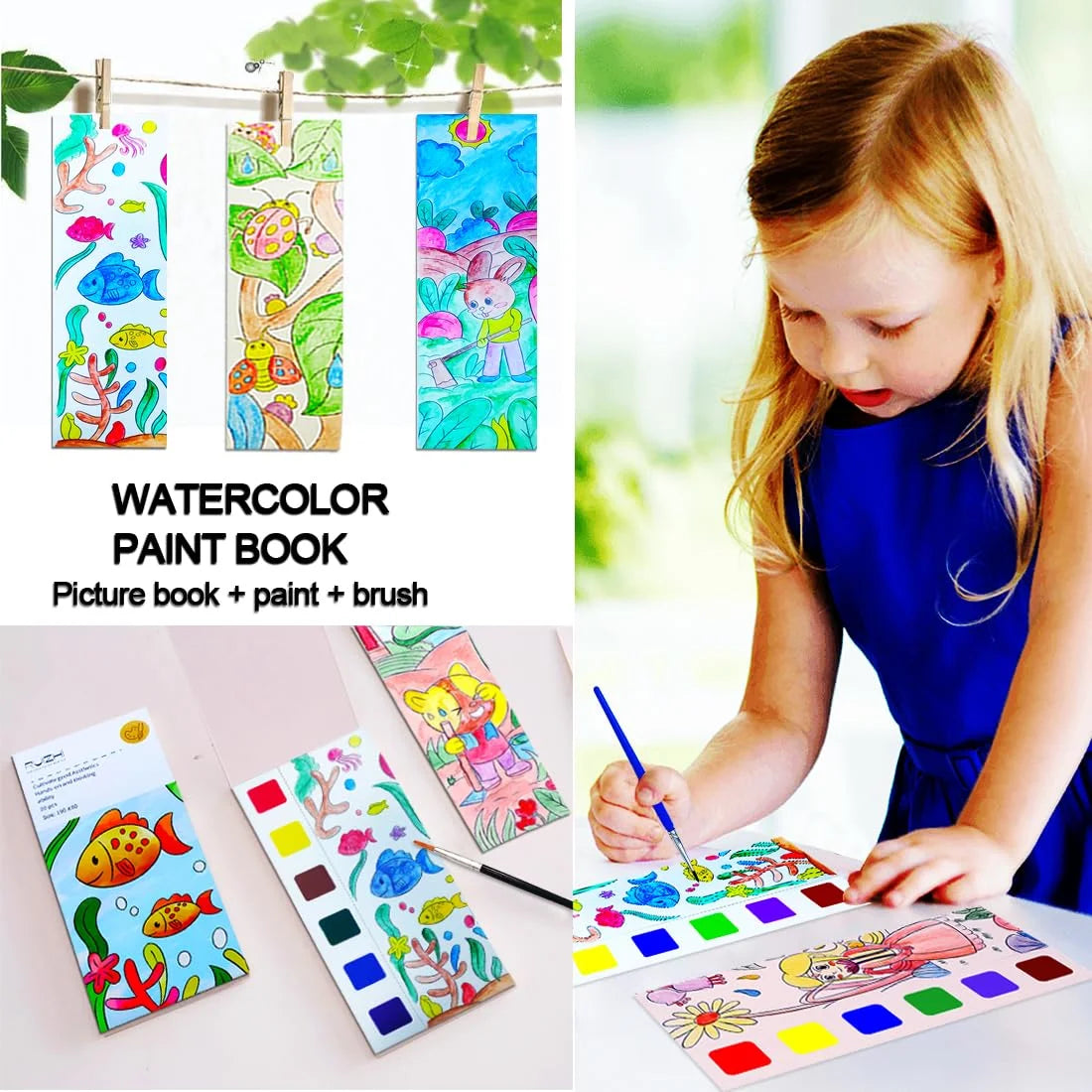 8522 12 pages per book water colouring book