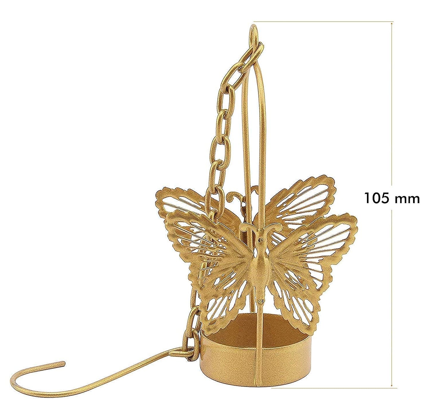 20428 Butterfly Hanging Metal Tea Light Candle Holder