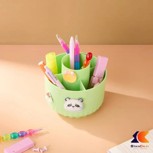 MM-8807 Pencil Holders 5 Compartment 360° Rotating Pencil and Makeup Brush Holder {Multicolor}
