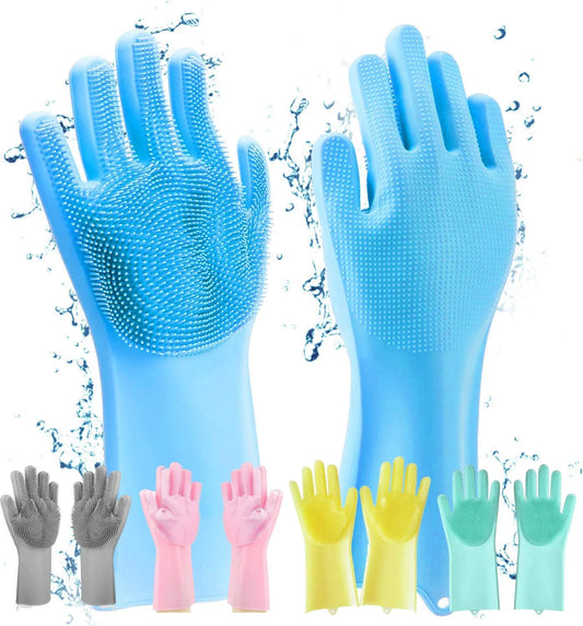 9035 Silicone Hand Gloves for Kitchen Dishwashing Car, Bathroom ( Pair )