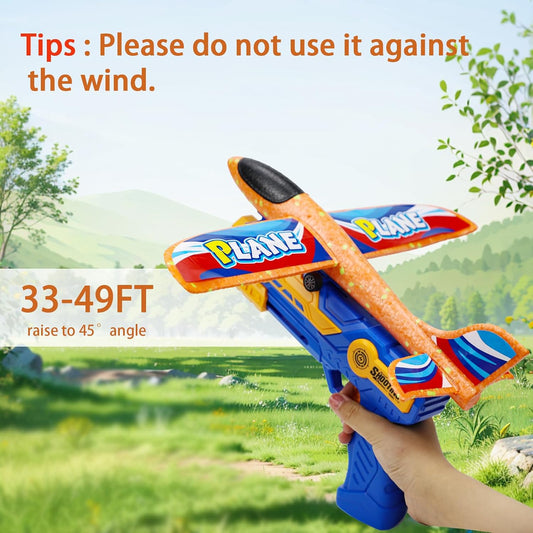188301 Airplane Toy Children, Toys Polystyrene Plane Launcher for Children, Christmas Gift Plane Toy, Outdoor Gifts for Boys and Girls 3-10 Years